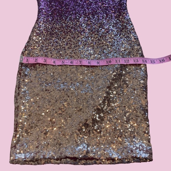 Windsor Ombré Sequin Mini Long Sleeve Dress - Picture 6 of 16